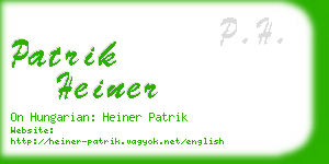 patrik heiner business card